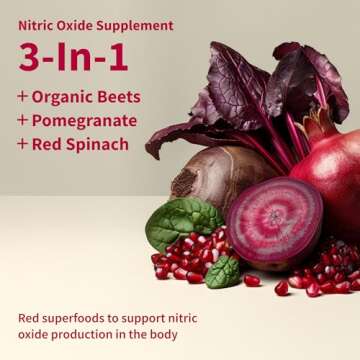 Snap Supplements Organic Beet Root Powder, Nitric Oxide Superfood Supplement with Beets, B Vitamins,...