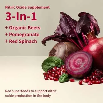 Snap Supplements Organic Beet Root Powder, Nitric Oxide Superfood Supplement with Beets, B Vitamins,...