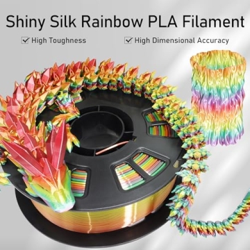 DO3D Silk Rainbow PLA Filament 1.75mm for 3D Printers
