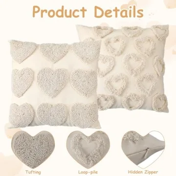 Beeveer Valentine Throw Pillow Covers for Home Decor