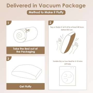 EHEYCIGA Shredded Memory Foam Dog Beds for Jumbo Dogs, Orthopedic XXL Dog Bed for Crate with Washable Removable Cover, Giant Pet Bed Dog Mattress Dog Pillow