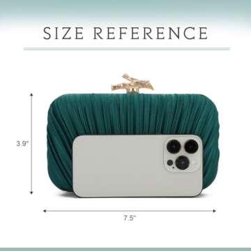 Freie Liebe Clutch Purses for Women Evening Bag Pleated Clutch Bag with Chain for Wedding Party