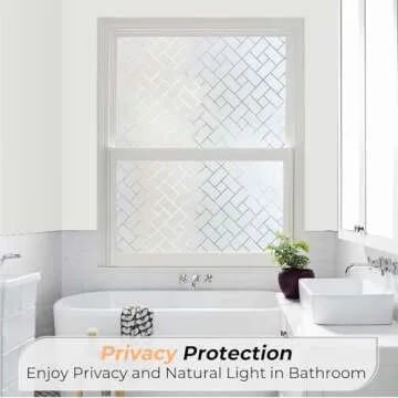 Coavas Non-Adhesive Window Privacy Film for Stylish Spaces