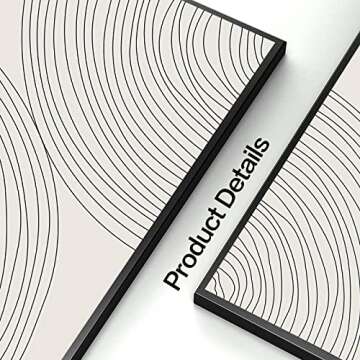 Minimalist Circle Geometric Line Art Boho Wall Art Set of 3 Neutral Abstract Canvas Painting Pictures Boho Prints Wall Art Unframed Artwork Posters for Bedroom Living Room Wall Decor 16x24 Inch