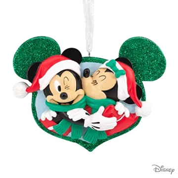Minnie Kissing Mickey Ornament for Disney Lovers