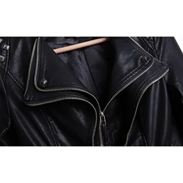 Stylish Chouyatou Faux Leather Jacket for Modern Women