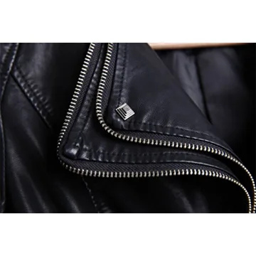 Stylish Chouyatou Faux Leather Jacket for Modern Women