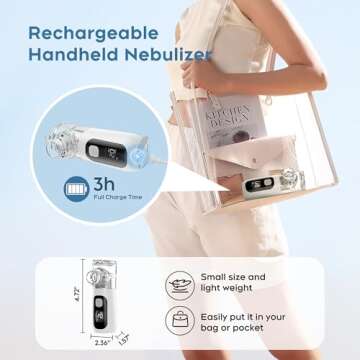 LUECAEL Nebulizer Machine for Adults & Kids - Portable Nebulizer for Breathing with Mask,Spacer, Desktop Asthma Compressor &Jet &Ventilator Nebulizer