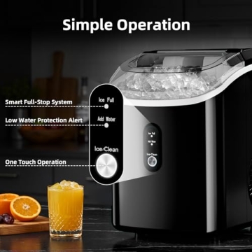 Nugget Countertop Ice Maker: 34Lbs/24H Soft Chewable Ice
