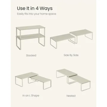 SONGMICS Kitchen Organizer Shelf Set for Stylish Storage