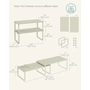SONGMICS Kitchen Organizer Shelf Set for Stylish Storage