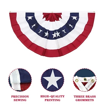 Shop American Pleated Fan Flag - Patriotic 4th of July Decor