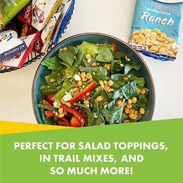 Feel Festive Roasted Chickpeas Variety Snack Pack Crunchy Balanced Macro Nut Free Healthy Garbanzo Beans - Non-GMO Vegan Soy-Free