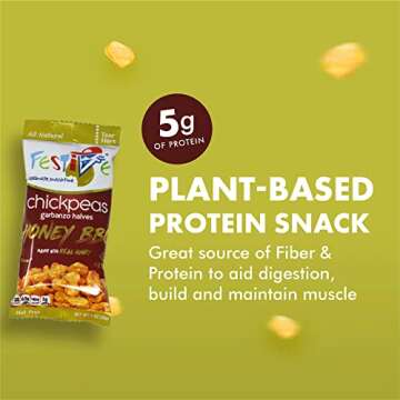 Feel Festive Roasted Chickpeas Variety Snack Pack Crunchy Balanced Macro Nut Free Healthy Garbanzo Beans - Non-GMO Vegan Soy-Free
