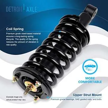 Detroit Axle - 4WD Front End 14pc Suspension Kit for Nissan Titan Armada Pathfinder Armada QX56, Struts w/Coil Spring Upper Control Arms Lower Ball Joints Sway Bars Tie Rods Boots Replacement