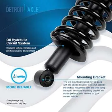 Detroit Axle - 4WD Front End 14pc Suspension Kit for Nissan Titan Armada Pathfinder Armada QX56, Struts w/Coil Spring Upper Control Arms Lower Ball Joints Sway Bars Tie Rods Boots Replacement