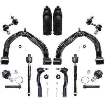 Detroit Axle - 4WD Front End 14pc Suspension Kit for Nissan Titan Armada Pathfinder Armada QX56, Struts w/Coil Spring Upper Control Arms Lower Ball Joints Sway Bars Tie Rods Boots Replacement