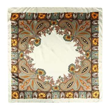 AWAYTR 35" Satin Square Head Scarf Set for Women