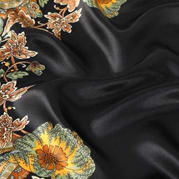 AWAYTR 35" Satin Square Head Scarf Set for Women