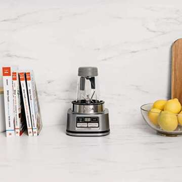 Ninja Foodi SS100 Stainless Steel Smoothie Blender Bowl Maker and Nutrient Extractor with 24-Oz Nutrient Extraction Cup, To-Go Lids and Hybrid Blades