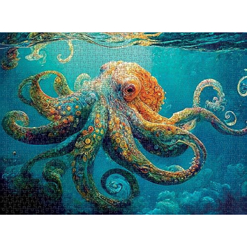 Deep Blue Octopus Odyssey 1000 Piece Puzzle