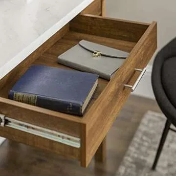 Walker Edison Rustic Farmhouse Wood Desk for Home Office