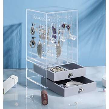 Sooyee Acrylic Jewelry Organizer - Elegant & Practical