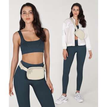 ODODOS Unisex Mini Belt Bag - Versatile Fanny Pack for Travel, Workouts and More