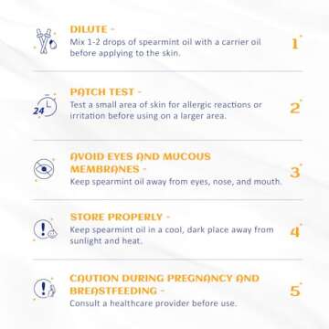 HIQILI 1 Fl Oz Spearmint Oil Pure Natural Spearmint Essential Oil for Facial Hair, Skin - 30ML