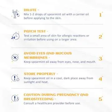 HIQILI 1 Fl Oz Spearmint Oil Pure Natural Spearmint Essential Oil for Facial Hair, Skin - 30ML