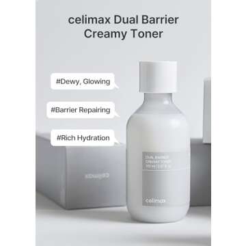 celimax Dual Barrier Creamy Toner | with Ceramides, Peptide, Oil & Alcohol Free, Facial Astringent, Hydrating, Calming, Soothing, Non Irritating,150ml