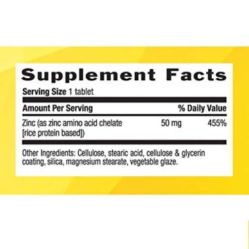 Country Life Chelated Zinc 50 mg Vegan Immune Health Supplement