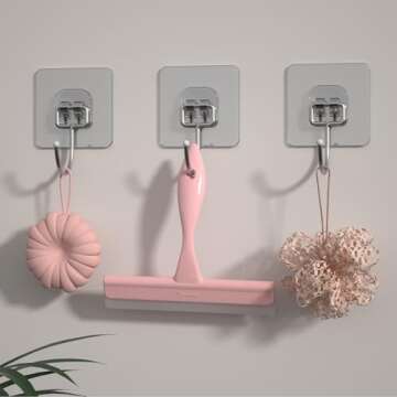 LTLUTU 5" Silicone Shower Squeegee - Streak-Free Glass Cleaner