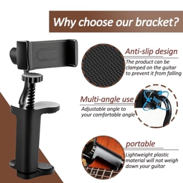 Eastrpupira Guitar Phone Holder - Ideal for Music, Teaching, and Streaming