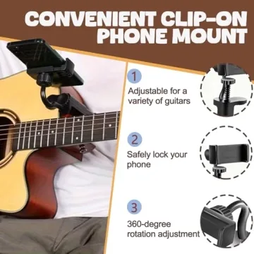 Eastrpupira Guitar Phone Holder for Music & Streaming