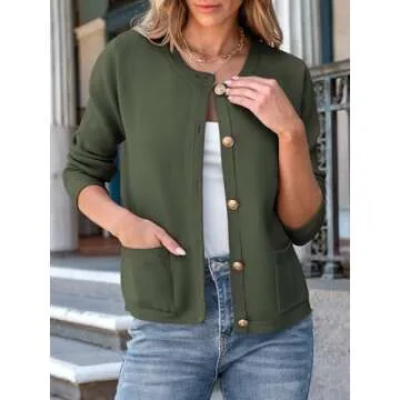 Chic ANRABESS Striped Cardigan Sweater for Women