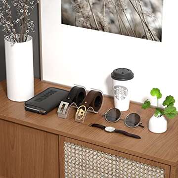 FEMELI 6 Pack Acrylic Belt Display Stands for Home Organization