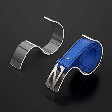 FEMELI 6 Pack Acrylic Belt Display Stands for Home Organization