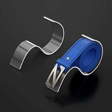 FEMELI 6 Pack Acrylic Belt Display Stands for Home Organization