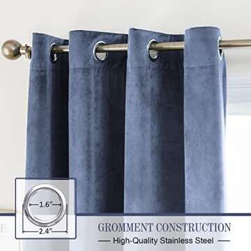 Stylish Velvet Curtains for Home Decor - Thermal Insulation & Room Darkening