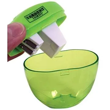 Sargent Art 3 Manual Hole Pencil Sharpeners - 3 Holes With Lid - Portable Colored Pencil Sharpener - Jumbo - Green - Easy Grip Oval Shape