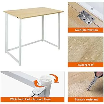 Leopard Folding Desk for Small Spaces - Easy to Store
