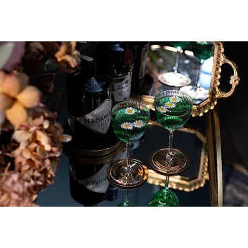 Vintage Art Deco Nick and Nora Coupe Glasses Set of 4