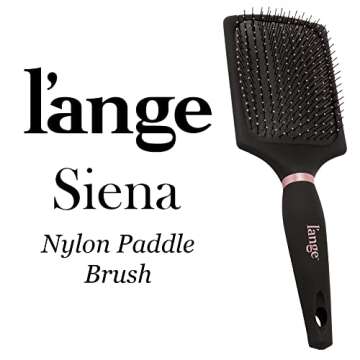 L’ange Hair Siena Paddle Nylon Brush | Helps Groom and Detangle All Types of Hair | Heat-Resistant...