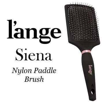 L’ange Hair Siena Paddle Nylon Brush | Helps Groom and Detangle All Types of Hair | Heat-Resistant...