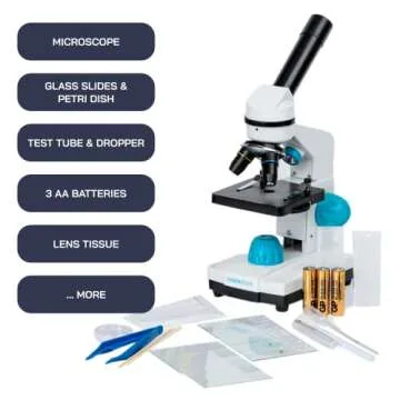 Omano Juniorscope Microscope for Kids – Microscope Kit for Kids 8+ for Science Microscope Experime...