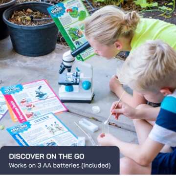 Omano Juniorscope Microscope for Kids – Microscope Kit for Kids 8+ for Science Microscope Experiments – Kids Microscope Kit That Encourage STEM Exploration – Beginner Microscope for Kids 8+