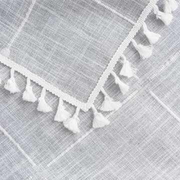 Oubonun Cotton Linen Table Cloth, Waterproof & Washable