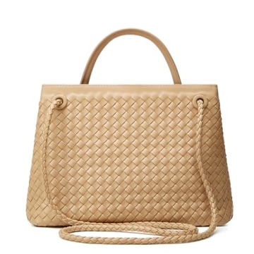 Sumrains Woven Bag for Women Crossbody Handbag: Vegan Leather Small Tote Purse Trendy Shoulder Handb...