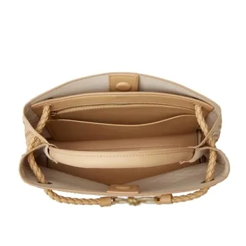 Sumrains Vegan Leather Woven Handbag for Women Crossbody